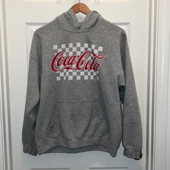 Coca Cola Other - 🙋🏻‍♀️🚛MOVING SALE!🛍️SHOP&SAVE🛍️GRAY COCA COLA HOODED SWEATSHIRT MENS LARGE